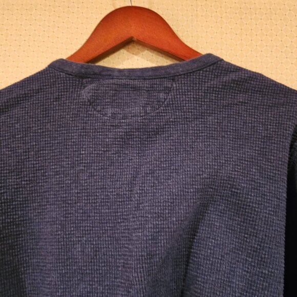 Faherty Thermal Knitwear Long Sleeve Waffle Knit Shirt - Size L - Picture 5 of 5